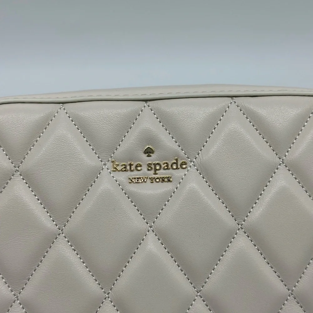 Kate Spade Ivory Quilted Crossbody Bag